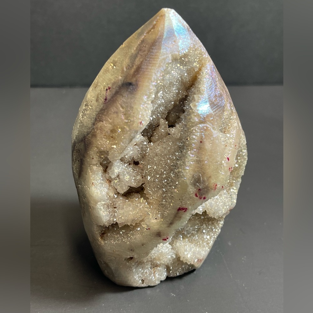 Druzy Moonstone Agate Flame 388g - Picture 2 of 8